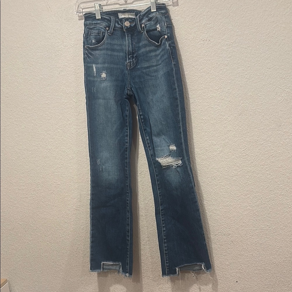 Risen Jeans: Blue mini-flared jeans